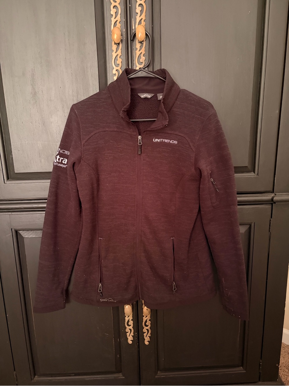 Eddie Bauer Women's Full-Zip Dark Burgundy Utility Jacket